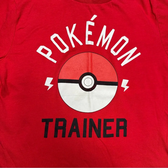 Pokemon Trainer T-Shirt Red & White Size 6 - Picture 2 of 16